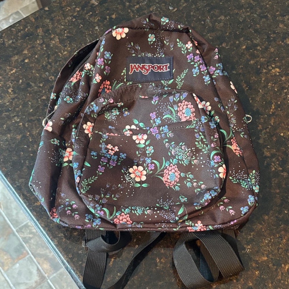 Jansport Dark Floral Mini Backpack